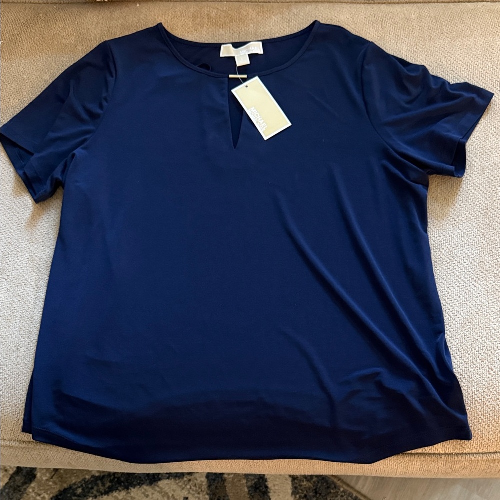 MICHAEL Michael Kors Navy Short Sleeve Top